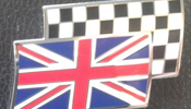 classic mini union jack badge